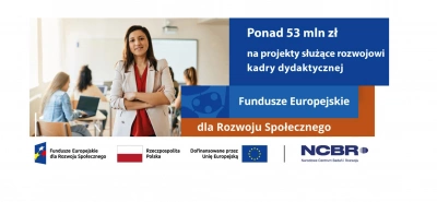 ilustracja aktualności: Kadra dydaktyczna rozwinie skrzydła dzięki 53 mln zł z Funduszy Europejskich