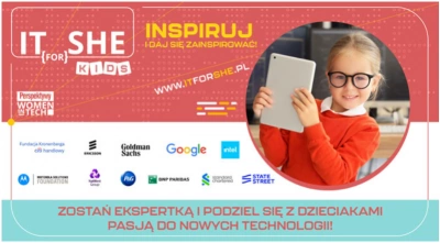 ilustracja aktualności: Zgłoś się do letniego wolontariatu IT for SHE Kids