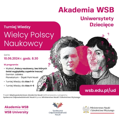 ilustracja aktualności: Turniej Wiedzy "Wielcy Polscy Naukowcy" 
