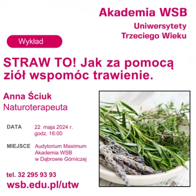 ilustracja aktualności: STRAW TO! Wykład o ziołolecznictwie