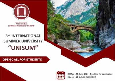 ilustracja aktualności: Sign up to 3rd International Summer University - UNISUM Peja, Kosovo