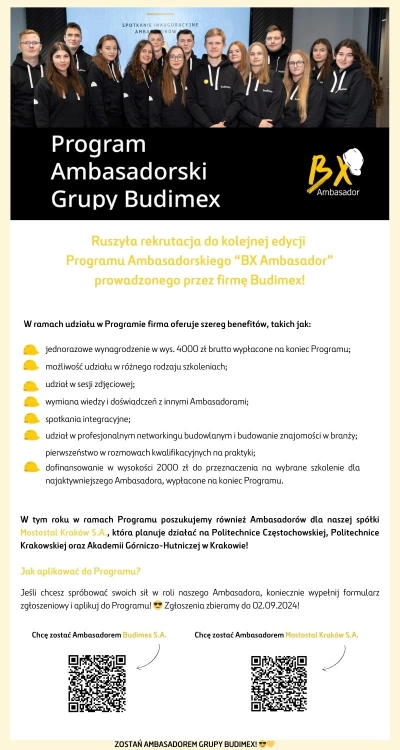 ilustracja aktualności: Programu Ambasadorski firmy Budimex 