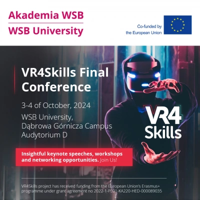 ilustracja aktualności: VR4Skills Concluding Conference: Oct 3-4, 2024