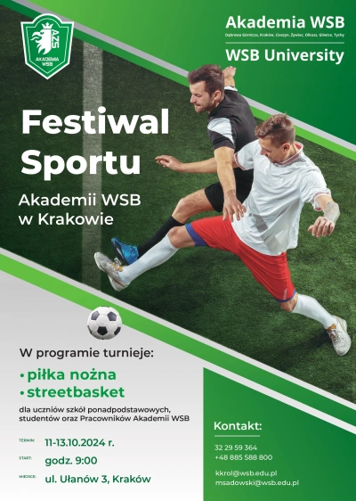 ilustracja aktualności: Festiwal Sportu Akademii WSB w Krakowie!