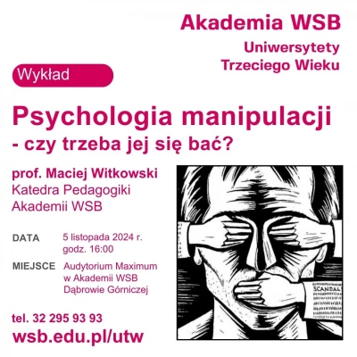 ilustracja aktualności: Psychologia manipulacji- czy trzeba jej się bać?