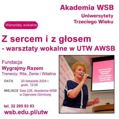 ilustracja aktualności: Warsztaty wokalne w UTW