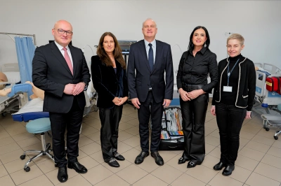 ilustracja aktualności: Wiceminister zdrowia Jerzy Szafranowicz z wizytą w Collegium Medicum Akademii WSB