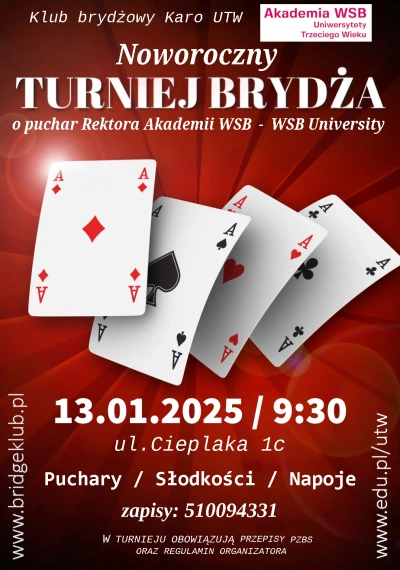 ilustracja aktualności: Noworoczny Turniej Brydża o Puchar Rektora Akademii WSB