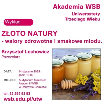 ilustracja aktualności: ZŁOTO NATURY czyli walory zdrowotne i smakowe MIODU