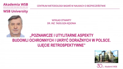 ilustracja aktualności: Wykład otwarty o budowlach ochronnych i ukryciach doraźnych