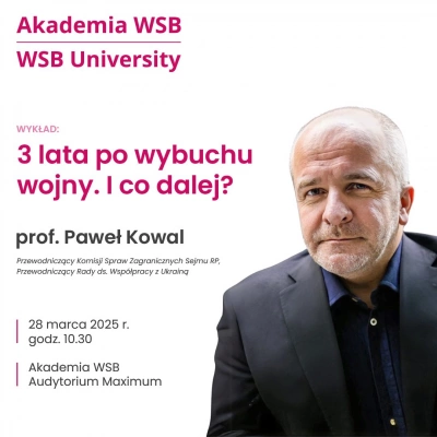 ilustracja aktualności: 3 lata po wybuchu wojny. I co dalej? prof. Paweł Kowal