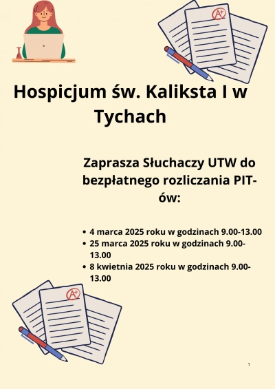 ilustracja aktualności: Rozlicz PIT, wspomóż hospicjum