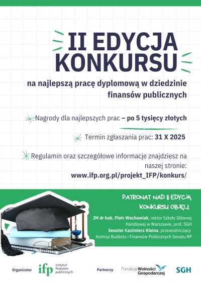 ilustracja aktualności: IFP - Konkurs na najlepsze prace dyplomowe o finansach publicznych