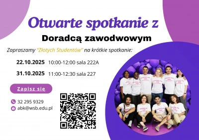 ilustracja aktualności: Otwarte Spotkanie z Doradcą  Zawodowym dla Złotych Studentów