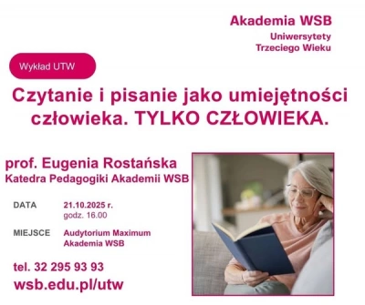 ilustracja aktualności: Senior Cafe - Wykład UTW