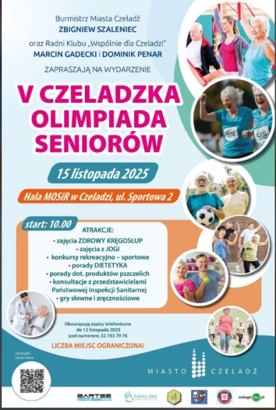 ilustracja aktualności: Aktywni, radośni i pełni energii – Czeladź zaprasza na V Olimpiadę Seniorów!