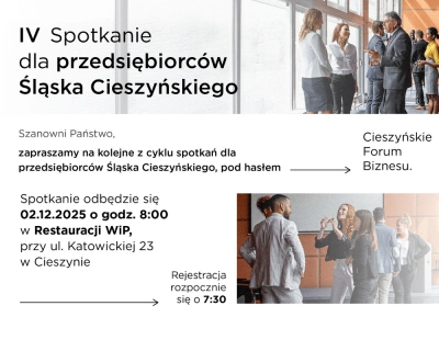 ilustracja aktualności: Cieszyńskie Forum Biznesu – kolejne spotkanie dla przedsiębiorców Śląska Cieszyńskiego