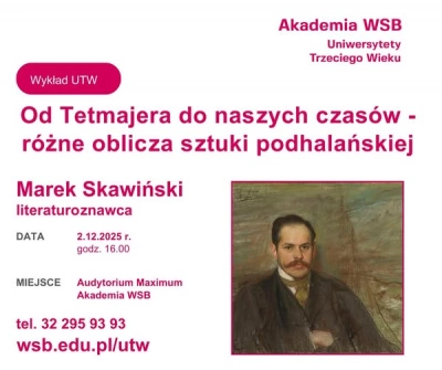 ilustracja aktualności: "Od Tetmajera do naszych czasów - różne oblicza sztuki podhalańskiej" 