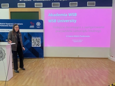 ilustracja aktualności: Dr Joanna W&oacute;jcik-Chodorowska na jubileuszowej konferencji Politechniki Śląskiej
