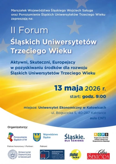 ilustracja aktualności: Otrzymaliśmy Zaproszenie na II Forum Śląskich Uniwersytet&oacute;w Trzeciego Wieku!