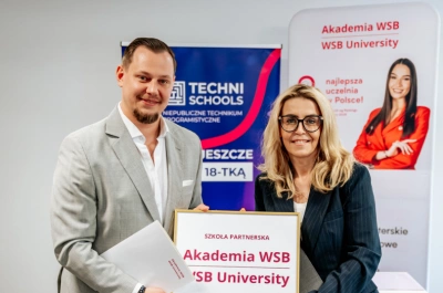 ilustracja aktualności: Zaprogramowani na wsp&oacute;łpracę. Techni Schools szkołą patronacką Akademii WSB
