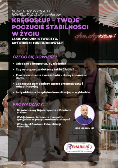 ilustracja aktualności: Kręgosłup - twoje poczucie stabilności. Zapraszamy na prelekcję i konsultacje