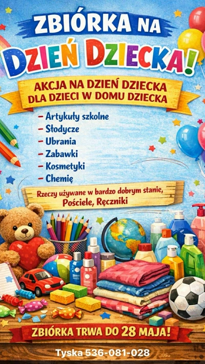 ilustracja aktualności: Zbi&oacute;rka dla dzieci