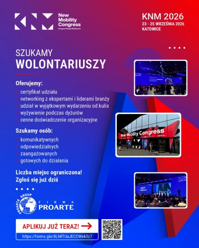 ilustracja aktualności: Szukamy wolontariuszy do wsp&oacute;łtworzenia Kongresu Nowej Mobilności 2026