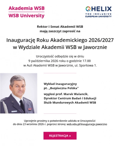 ilustracja aktualności: Inauguracja Roku Akademickiego 2026/27 w Akademii WSB w Jaworznie - zaproszenie i rejestracja 