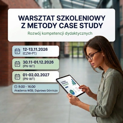 ilustracja aktualności: Jak skutecznie uczyć metodą Case Study? Zapraszamy na szkolenie