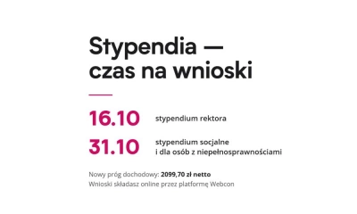 ilustracja aktualności: Stypendia na semestr zimowy 2026/2027