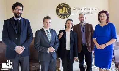 ilustracja aktualności: Węgierska delegacja z wizytą w cieszyńskim wydziale WSB