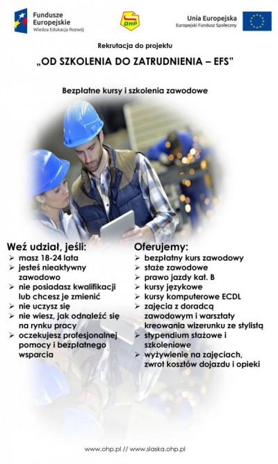 ilustracja aktualności: Od szkolenia do zatrudnienia - projekt dla absolwentów i studentów studiów niestacjonarnych