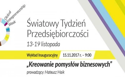 ilustracja aktualności: Kreatywność kluczem do sukcesu w biznesie - Światowy Tydzień Przedsiębiorczości w WSB