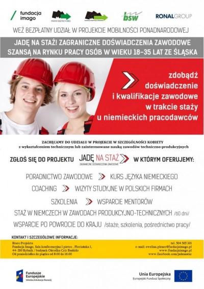 ilustracja aktualności: Rekrutacja do projektu "Jadę na staż!..."