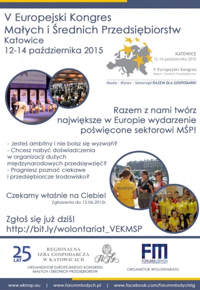 ilustracja aktualności: Wolontariat podczas V EUROPEJSKIEGO KONGRESU MAŁYCH I ŚREDNICH PRZEDSIĘBIORSTW
