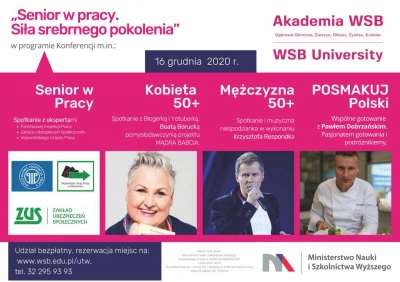 ilustracja aktualności: Senior w Pracy. Siła srebrnego pokolenia - zapraszamy na KONFERENCJĘ