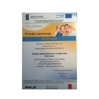 ilustracja aktualności: Wyższa Szkoła Biznesu zwycięzcą konkursu "Firma Przyjazna Rodzinie"