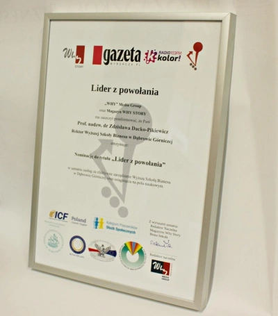 ilustracja aktualności: JM Rektor WSB nominowana do nagrody "Lider z Powołania"