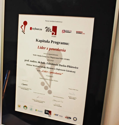 ilustracja aktualności: JM Rektor WSB laureatką plebiscytu Lider z Powołania