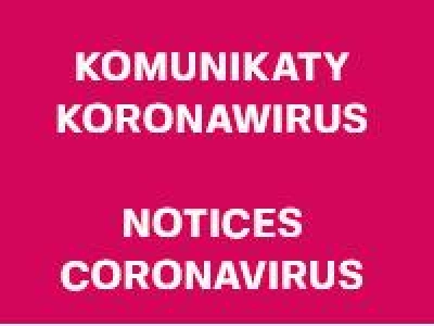 ilustracja aktualności: Komunikaty Koronawirus/Notices Coronavirus