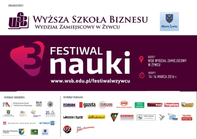 ilustracja aktualności: Festiwal Nauki w Żywcu 14-16 marzec 2016 r.