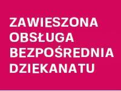 ilustracja aktualności: Dziekanat zawiesza obsługę bezpośrednią studentów