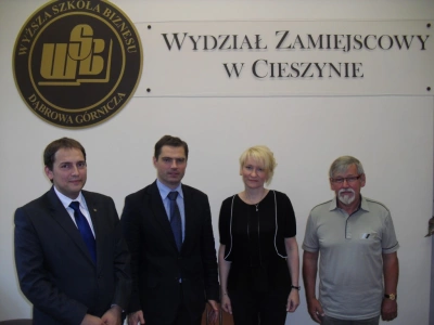 ilustracja aktualności: Spotkanie Władz Samorządowych i Wydziału Zamiejscowego w Cieszynie Wyższej Szkoły Biznesu  w Dąbrowie Górniczej