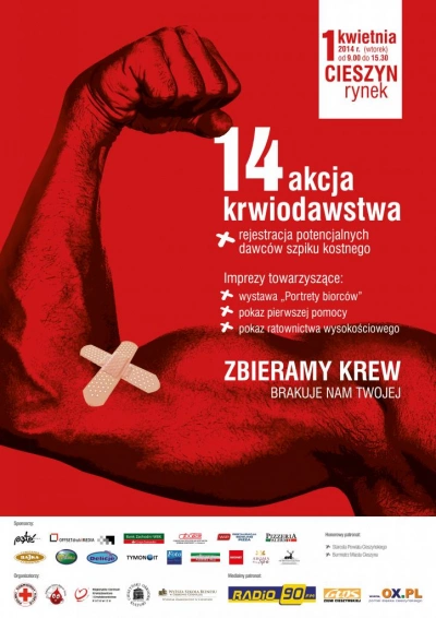 ilustracja aktualności: Oddaj krew 1 kwietnia na cieszyńskim rynku