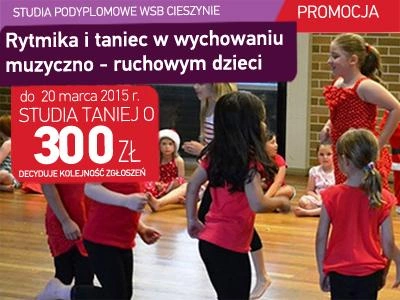 ilustracja aktualności: Studia podyplomowe na kierunku "Rytmika i taniec w wychowaniu muzyczno-ruchowym dzieci" - bonifikata 300 zł