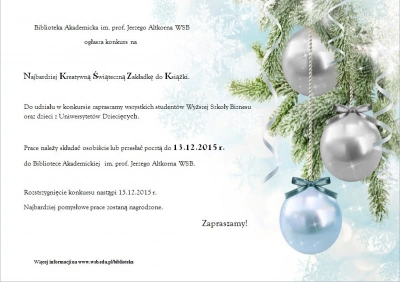 ilustracja aktualności: Konkurs Świąteczny