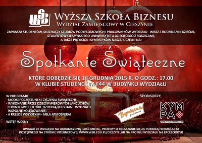 ilustracja aktualności: Spotkanie Świąteczne w cieszyńskim Wydziale