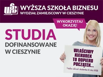 ilustracja aktualności: Studia dofinansowane w WSB w Cieszynie