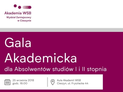 ilustracja aktualności: Gala Akademicka dla absolwentów studiów I i II stopnia